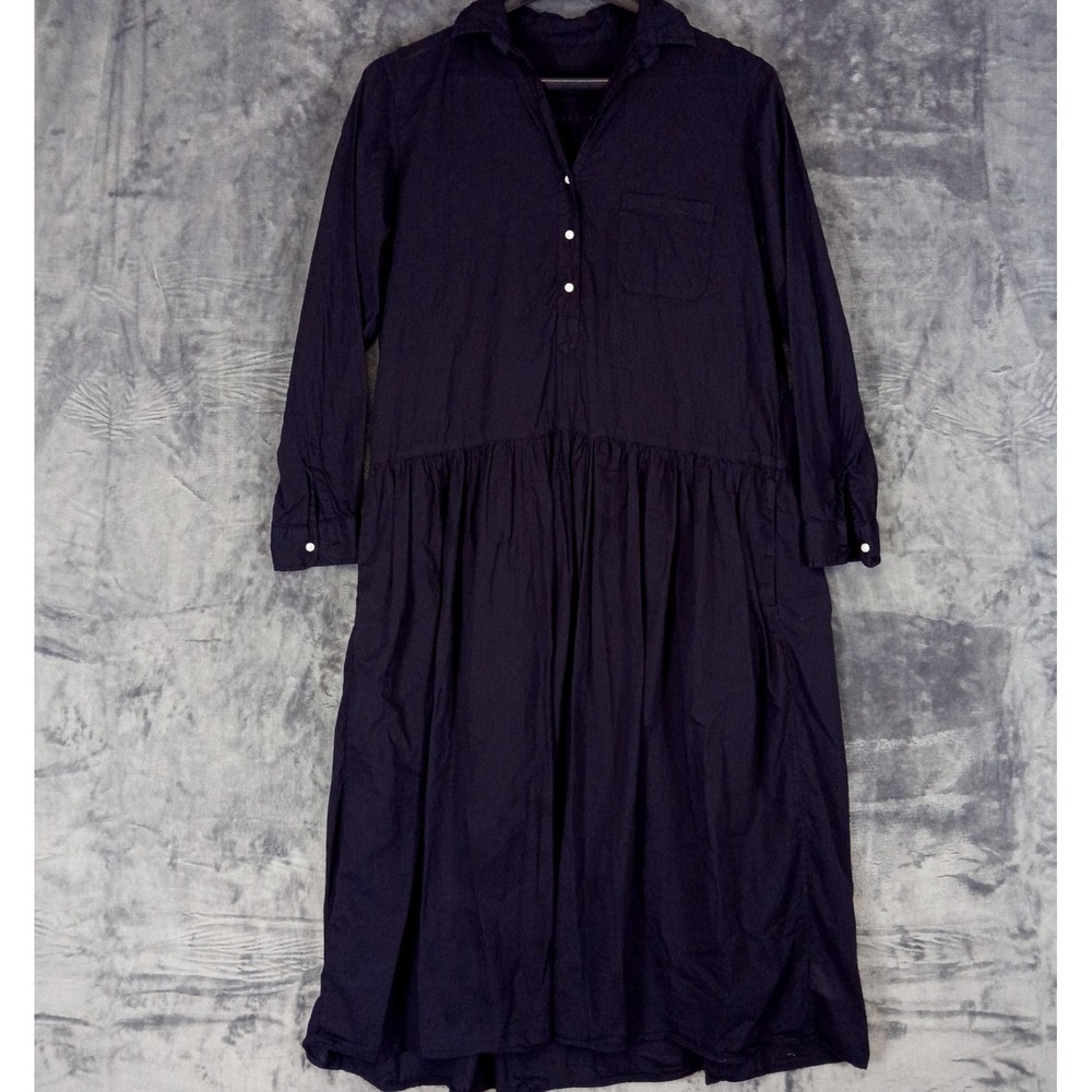 Grayson Changemaker Full Length Dress Womens M/L Black Long Sleeve Cotton